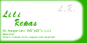 lili repas business card